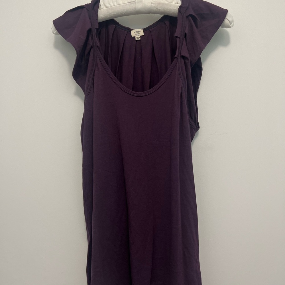 Aritzia Wilfred Plum Flowy Tank Top
